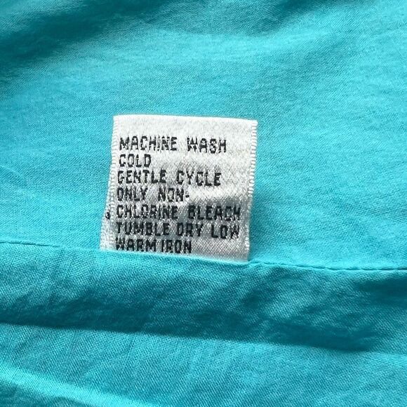 Talbots Fit Flare Green Teal Floral 100% Cotton Strap feminine Summer Dress 8P - Picture 6 of 11